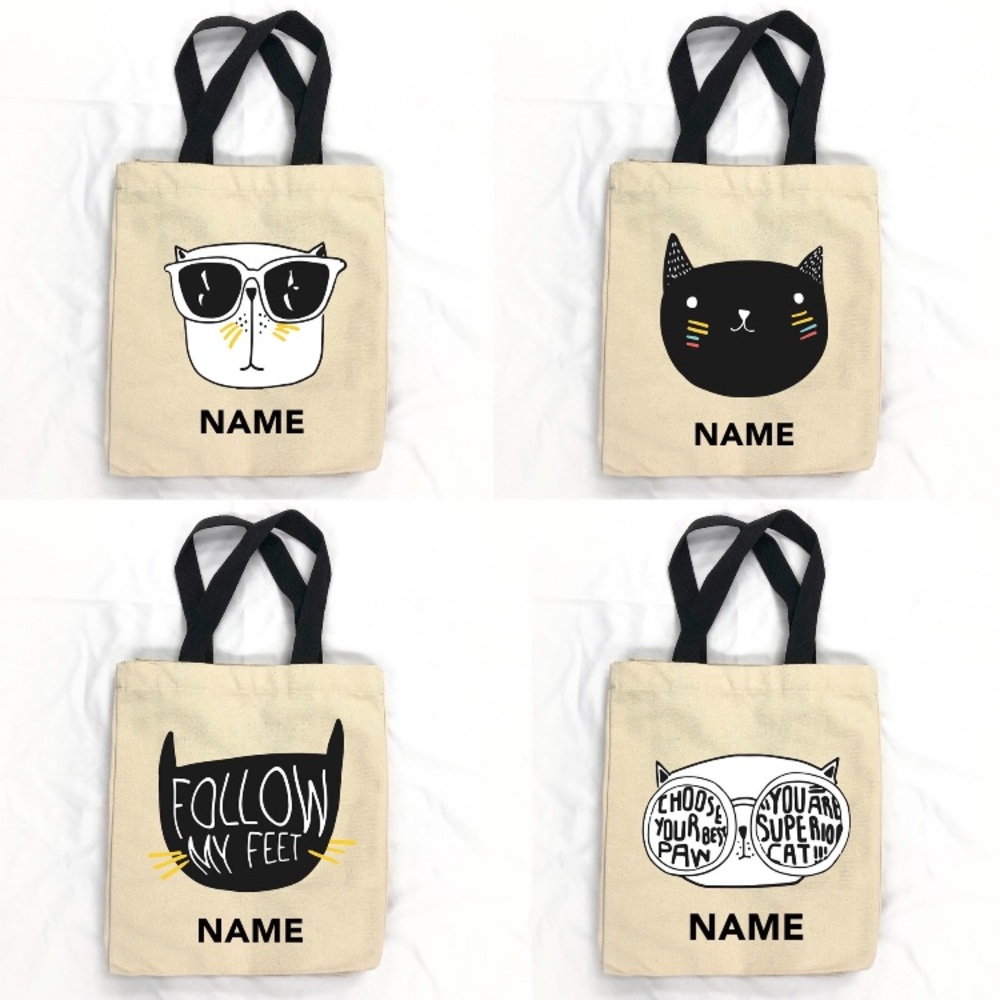 Personalized Cat Tote Bags